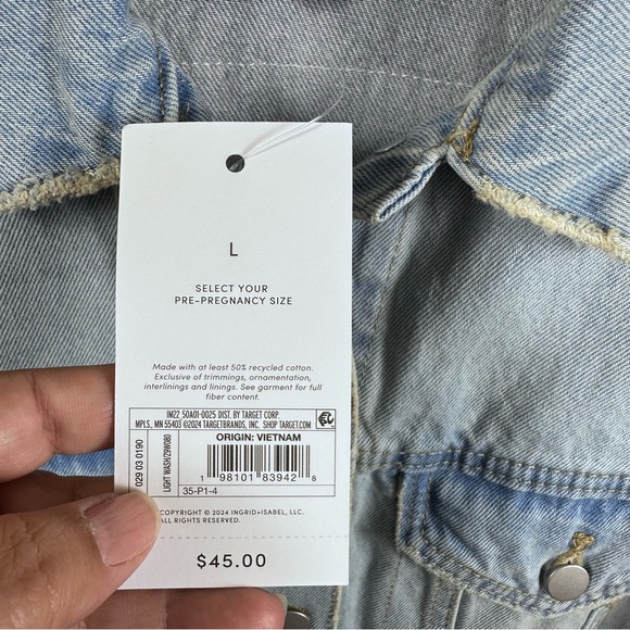 Ingrid & Isabel Light Blue Jean Jacket - Picture 4 of 7